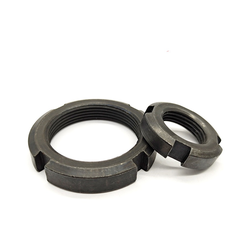 Okrągła nakrętka blokująca z podwójną zabezpieczoną szczeliną