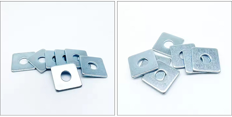 Blue White Zinc Flat Square Washers Blue White Zinc Flat Square Washers