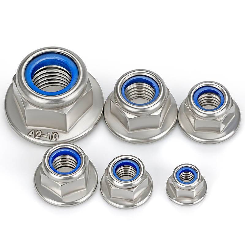 Nylonowa nakrętka zabezpieczająca z kołnierzem